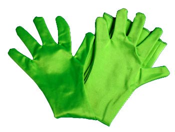 GANTS VERT INCRUSTE (la paire)