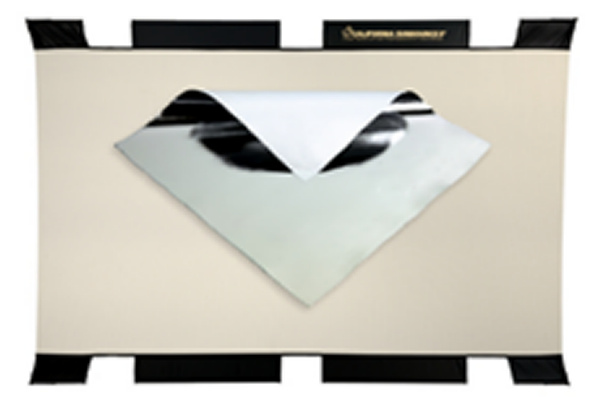 SB 130 X 190cm PRO - REFLECT. argent/blanc