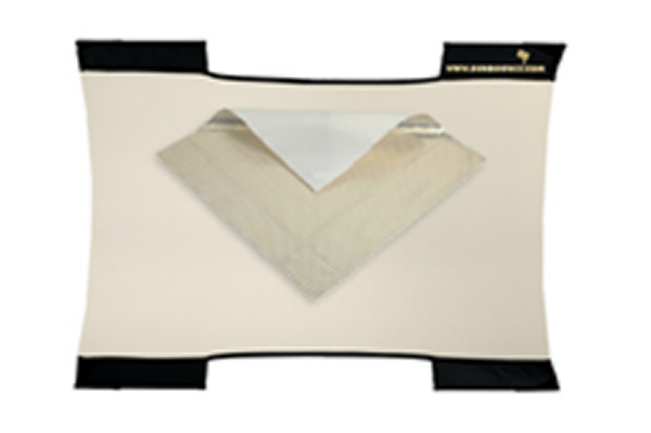 SB 60 X 90cm MICRO - REFLECT. zig zag or/blanc