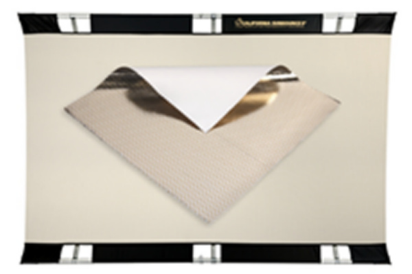 SB 130 X 190cm KIT PRO - CADRE + REFLECT. z�bra/blanc