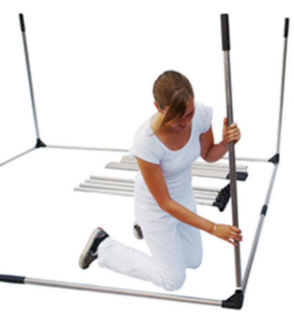 SB SUN CAGE KIT 245 X 245 X 245cm - TOILE transl. 2/3+ CADRE alu 30mm - 2