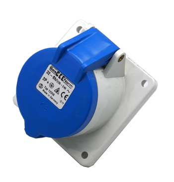PRISE P17 embase femelle mono 230V 32A 2P+T
