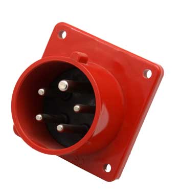 PRISE P17 32A TETRA 400V CHASSIS MALE