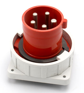 PRISE P17 63A TETRA 400V CHASSIS MALE