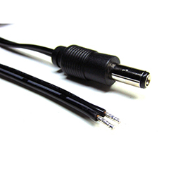 CONNECTEUR LED JACK 2.1mm FEMELLE A SOUDER SUR FIL