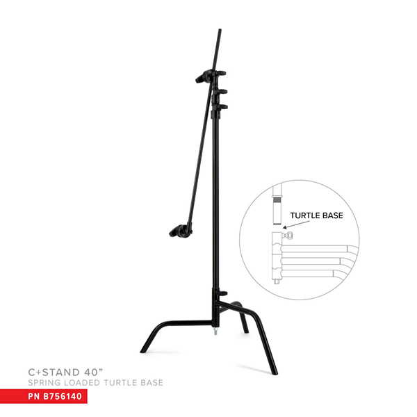 PIED NOIR C+  40'' -KIT Pied+Bras 100cm+rotule 2 1/2