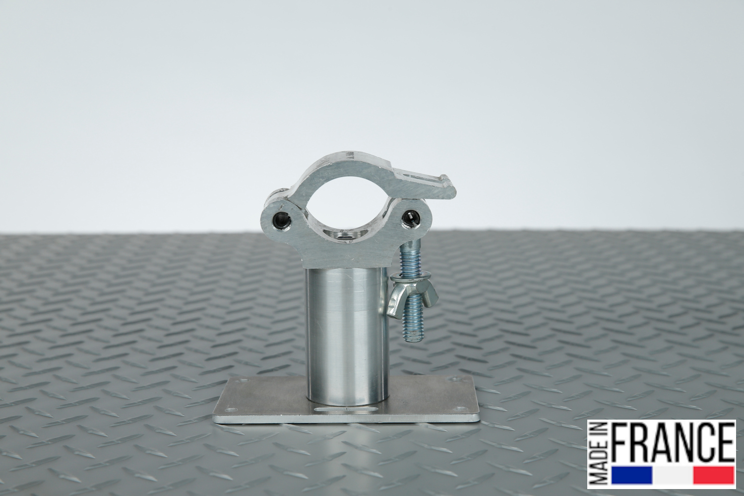 COLLIER POUR TUBE 50mm + PLATINE 4 TROUS - deport  5cm